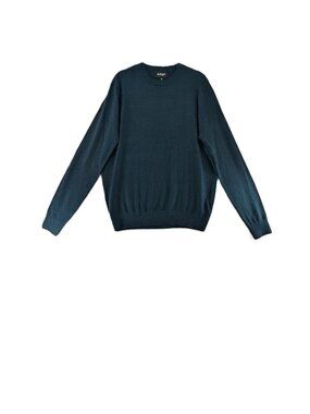 Duchamp London Sweater Mens Size Medium Forest Green Pullover Fine Knit New NWT